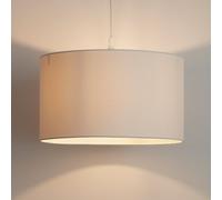 GoodHome Kpezin Cream Fabric Dyed Circular Light Shade (D)40Cm