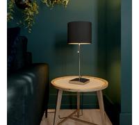 GoodHome Kpezin Dark Grey Fabric Dyed Circular Light Shade (D)20Cm