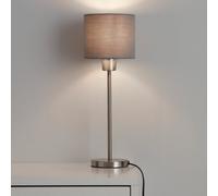 GoodHome Kpezin Light Grey Fabric Dyed Circular Light Shade (D)15Cm