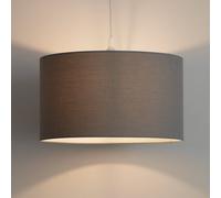 GoodHome Kpezin Light Grey Fabric Dyed Circular Light Shade (D)40Cm