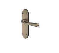 GoodHome Leba Antique Brass Effect Steel Door Handle (L)117mm (D)61mm
