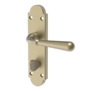 GoodHome Leba Antique Brass Effect Steel Straight Door Handle (L)117mm (D)61mm