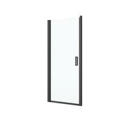 GoodHome Ledava Black Clear Glass Pivot Shower Door (H)195Cm (W)90Cm