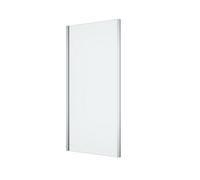 GoodHome Ledava Framed Chrome Effect Clear No Design Fixed Corner Side 0 Panel Side Panel (H)195Cm (W)90Cm
