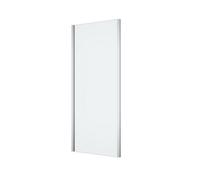 GoodHome Ledava Framed Chrome Effect Clear No Design Fixed Corner Side 0 Panel Side Panel (H)195Cm (W)80Cm