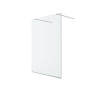 GoodHome Ledava Gloss Chrome Effect Clear Walk-In Shower Panel No Design (H)195Cm (W)140Cm