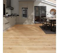 GoodHome Ledbury Ivory Natural Light Oak Effect Structured Laminate Flooring, 2.16M²
