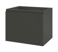 GoodHome Levanna Compact Matt Grey Single Wall-Mounted Bathroom Cabinet (H) 480mm (W) 600mm