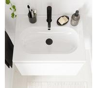 GoodHome Levanna Gloss White Rectangular Vanity Basin (W)60.6Cm