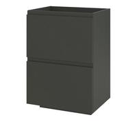 GoodHome Levanna Matt Grey Double Freestanding Bathroom Cabinet (H) 850mm (W) 600mm