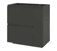 GoodHome Levanna Matt Grey Freestanding Bathroom Cabinet (H) 850mm (W) 800mm