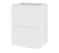 GoodHome Levanna Matt White Double Freestanding Bathroom Cabinet (H) 850mm (W) 600mm