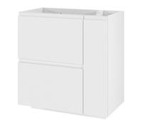 GoodHome Levanna Matt White Freestanding Bathroom Cabinet (H) 850mm (W) 800mm