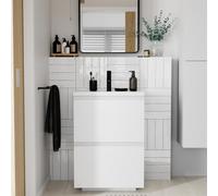 GoodHome Levanna Matt White Freestanding Vanity Unit & Basin Set (W)600mm (H)850mm
