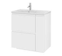 GoodHome Levanna Matt White Freestanding Vanity Unit & Basin Set (W)800mm (H)850mm