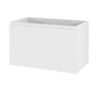 GoodHome Levanna Matt White Single Wall-Mounted Bathroom Cabinet (H) 480mm (W) 800mm