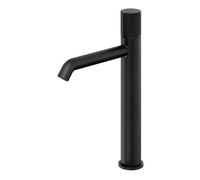 GoodHome Levanna Tall Matt Black Round Deck Mixer Tap