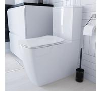 GoodHome Levanna White Close-Coupled Square Toilet & Cistern With Soft Close Seat