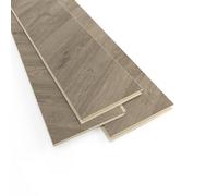 GoodHome Leyton Grey Herringbone Oak Effect Laminate Flooring Sample