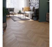 GoodHome Leyton Honey Chevron Wood Effect Laminate Flooring, 1.72M²