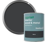 GoodHome Liberty Black Eggshell Metal & Wood Paint, 750Ml