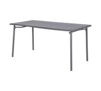 GoodHome Lithari Metal Grey Dark Shadow 4 Seater Rectangular Dining Table