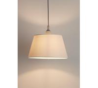 GoodHome Lokombi Cream Fabric Dyed Conical Light Shade (D)30Cm