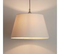 GoodHome Lokombi Cream Fabric Dyed Conical Light Shade (D)40Cm