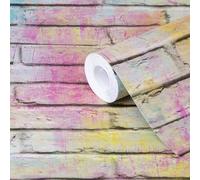 GoodHome Lokta Multicolour Brick Effect Textured Wallpaper