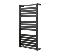 GoodHome Loreto Anthracite Flat Towel Warmer (W)500mm X (H)1000mm