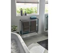 GoodHome Loreto Grey Flat Towel Warmer (W)800mm X (H)600mm