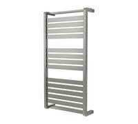 GoodHome Loreto Grey Hydronic Flat Towel Warmer (W)500mm X (H)1000mm