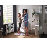 GoodHome Loreto White Flat Towel Warmer (W)800mm X (H)600mm