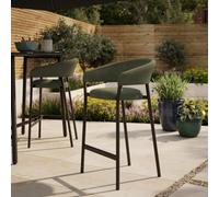 GoodHome Lucala Green Metal Armchair