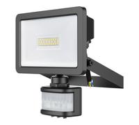 GoodHome Lucan Black Mains-Powered Cool White Outdoor Led Pir Floodlight 2300Lm