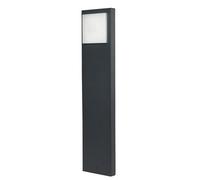 GoodHome Lutak Contemporary Dark Grey Mains-Powered 1 Lamp Integrated Led Outdoor Post Light (H)770mm