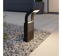 GoodHome Majorca Contemporary Black Mains-Powered 1 Lamp Integrated Led Outdoor Post Light (H)450mm