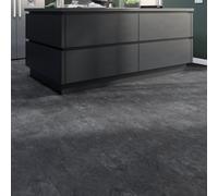 GoodHome Mambo Dark Grey Natural Slate Effect Textured Click Vinyl Tile, 2.23M²