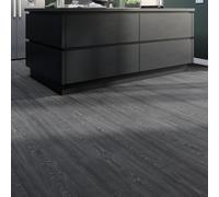 GoodHome Mambo Dark Grey Natural Wood Effect Synchronised Click Vinyl Planks, 2.17M²