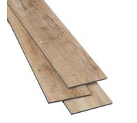 GoodHome Mambo Distressed Browm Rustic Wood Effect Click Vinyl Flooring Sample