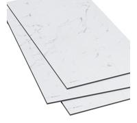 GoodHome Mambo White Natural Marble Effect Textured Click Vinyl Tile Sample
