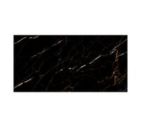 GoodHome Marciana Black High Gloss Marble Effect Porcelain Indoor Wall & Floor Tile Sample