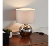 GoodHome Marietaz Glass Light Grey Table Light