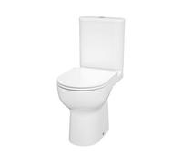 GoodHome Marvil White Vortex Rimless Slim Round Comfort Height Toilet Set With Soft Close Seat & Close Coupled Cistern