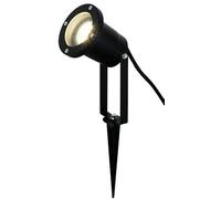 GoodHome Matt Black Led Outdoor Stake Light (D)98mm