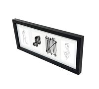 GoodHome Matt Black Pine Effect Plain Multi Picture Frame (H)22.6Cm X (W)52.6Cm