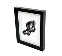 GoodHome Matt Black Pine Effect Plain Single Picture Frame (H)27.6Cm X (W)22.6Cm