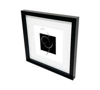 GoodHome Matt Black Pine Effect Plain Single Picture Frame (H)32.6Cm X (W)32.6Cm