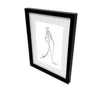 GoodHome Matt Black Pine Effect Plain Single Picture Frame (H)42.6Cm X (W)32.6Cm