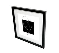 GoodHome Matt Black Pine Effect Plain Single Picture Frame (H)42.6Cm X (W)42.6Cm